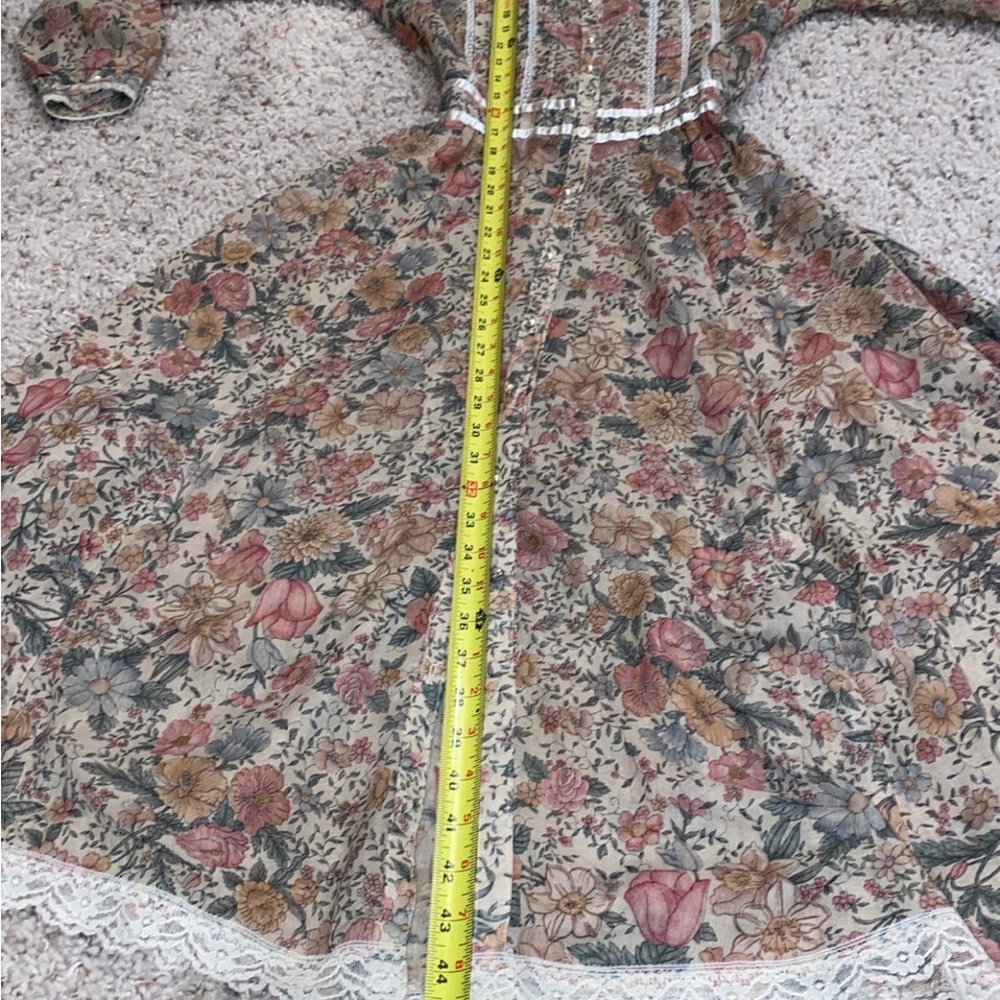 Vintage‎ Gunne Sax Dress Floral Print Size 7 - Picture 10 of 11